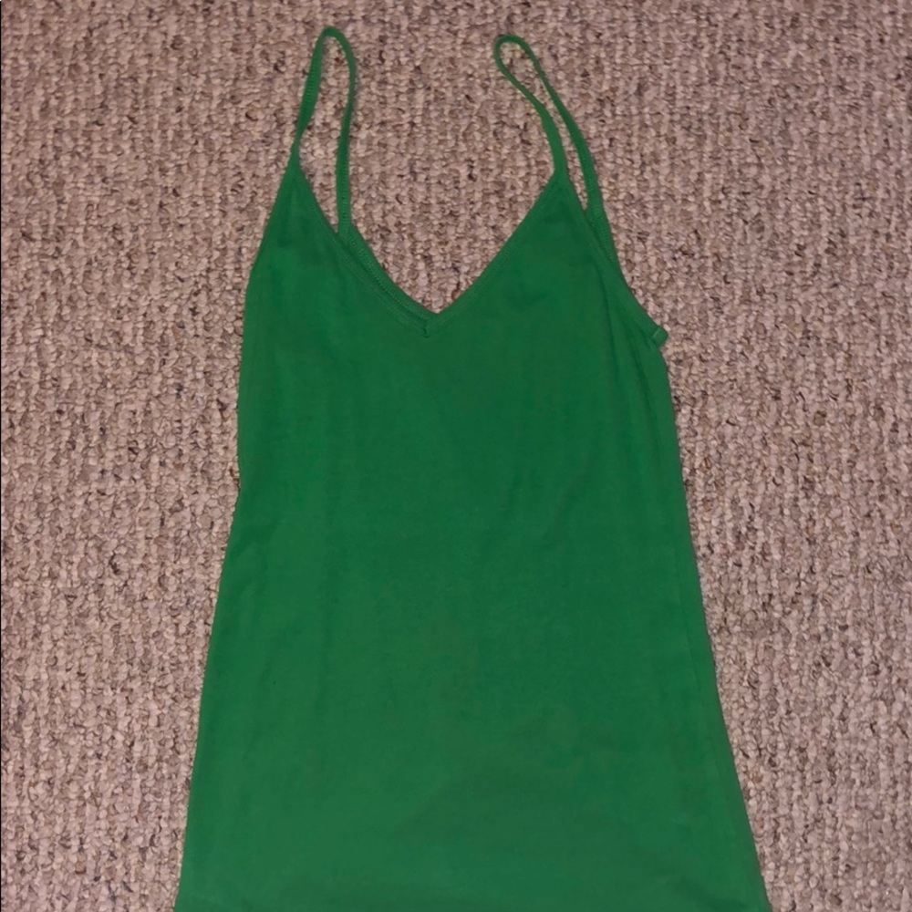 green cami top